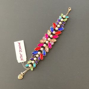 BETSEY JOHNSON Peacock Rainbow Bracelet NEW